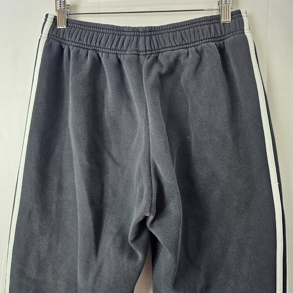 Adidas Sweatpants Mens Small Black Stripe Fleece Jogger Pants Stretch Athleisure - Picture 4 of 10